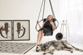 Load image into Gallery viewer, Genuine Leather Hanging Chair - Black