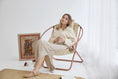 Load image into Gallery viewer, Leather Folding Chair - Beige