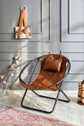 Load image into Gallery viewer, mern_living_foldable_leather_chair_lounge_chair_outdoor_indoor_pool_chair_beach_chair_patio_balcony_accent_chair__interior_decor_garden_chair_horeca_lobby_restauran_hotel_room_living_room