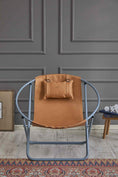 Load image into Gallery viewer, Leather Folding Chair - Orange