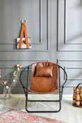 Load image into Gallery viewer, mern_living_foldable_leather_chair_lounge_chair_outdoor_indoor_pool_chair_beach_chair_patio_balcony_accent_chair__interior_decor_garden_chair_horeca_lobby_restauran_hotel_room_living_room