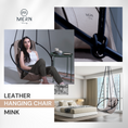Load image into Gallery viewer, MernLiving leather hanging chair hammock swing indoor outdoor modern chair vegan leather scandinavian style hngesessel silla colgante hanging chair, hammock chair, swing chair, leather swing, hammock swing, egg chair, hanging egg chair, egg chair swing, garden egg chair, outdoor egg chair, leather hanging chair, hanging chair for bedroom, indoor hanging chair , patio egg chair, rattan hanging chair, indoor hammock chair