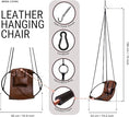 Load image into Gallery viewer, MernLiving leather hanging chair hammock swing indoor outdoor modern chair vegan leather scandinavian style hngesessel silla colgante hanging chair, hammock chair, swing chair, leather swing, hammock swing, egg chair, hanging egg chair, egg chair swing, garden egg chair, outdoor egg chair, leather hanging chair, hanging chair for bedroom, indoor hanging chair , patio egg chair, rattan hanging chair, indoor hammock chair