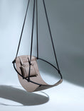Load image into Gallery viewer, MernLiving leather hanging chair hammock swing indoor outdoor modern chair vegan leather scandinavian style hngesessel silla colgante hanging chair, hammock chair, swing chair, leather swing, hammock swing, egg chair, hanging egg chair, egg chair swing, garden egg chair, outdoor egg chair, leather hanging chair, hanging chair for bedroom, indoor hanging chair , patio egg chair, rattan hanging chair, indoor hammock chair
