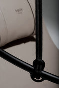 Load image into Gallery viewer, MernLiving leather hanging chair hammock swing indoor outdoor modern chair vegan leather scandinavian style hngesessel silla colgante hanging chair, hammock chair, swing chair, leather swing, hammock swing, egg chair, hanging egg chair, egg chair swing, garden egg chair, outdoor egg chair, leather hanging chair, hanging chair for bedroom, indoor hanging chair , patio egg chair, rattan hanging chair, indoor hammock chair