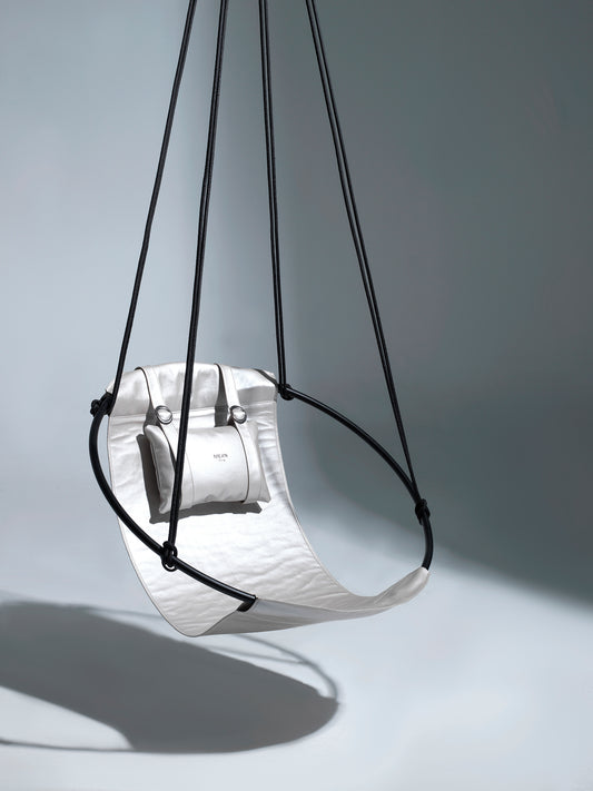 MernLiving leather hanging chair hammock swing indoor outdoor modern chair vegan leather scandinavian style hngesessel silla colgante hanging chair, hammock chair, swing chair, leather swing, hammock swing, egg chair, hanging egg chair, egg chair swing, garden egg chair, outdoor egg chair, leather hanging chair, hanging chair for bedroom, indoor hanging chair , patio egg chair, rattan hanging chair, indoor hammock chair