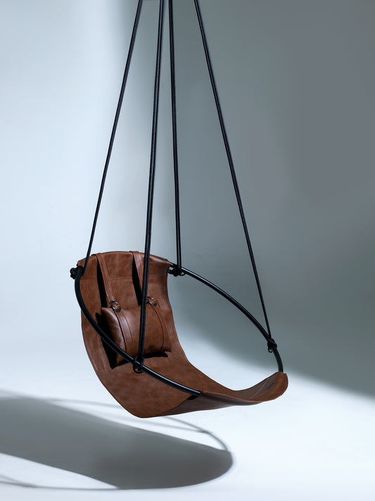 MernLiving leather hanging chair hammock swing indoor outdoor modern chair vegan leather scandinavian style hngesessel silla colgante hanging chair, hammock chair, swing chair, leather swing, hammock swing, egg chair, hanging egg chair, egg chair swing, garden egg chair, outdoor egg chair, leather hanging chair, hanging chair for bedroom, indoor hanging chair , patio egg chair, rattan hanging chair, indoor hammock chair