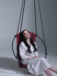 Load image into Gallery viewer, MernLiving leather hanging chair hammock swing indoor outdoor modern chair vegan leather scandinavian style hngesessel silla colgante hanging chair, hammock chair, swing chair, leather swing, hammock swing, egg chair, hanging egg chair, egg chair swing, garden egg chair, outdoor egg chair, leather hanging chair, hanging chair for bedroom, indoor hanging chair , patio egg chair, rattan hanging chair, indoor hammock chair