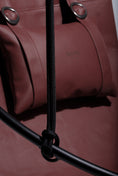 Load image into Gallery viewer, MernLiving leather hanging chair hammock swing indoor outdoor modern chair vegan leather scandinavian style hngesessel silla colgante hanging chair, hammock chair, swing chair, leather swing, hammock swing, egg chair, hanging egg chair, egg chair swing, garden egg chair, outdoor egg chair, leather hanging chair, hanging chair for bedroom, indoor hanging chair , patio egg chair, rattan hanging chair, indoor hammock chair