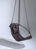Load image into Gallery viewer, MernLiving leather hanging chair hammock swing indoor outdoor modern chair vegan leather scandinavian style hngesessel silla colgante hanging chair, hammock chair, swing chair, leather swing, hammock swing, egg chair, hanging egg chair, egg chair swing, garden egg chair, outdoor egg chair, leather hanging chair, hanging chair for bedroom, indoor hanging chair , patio egg chair, rattan hanging chair, indoor hammock chair