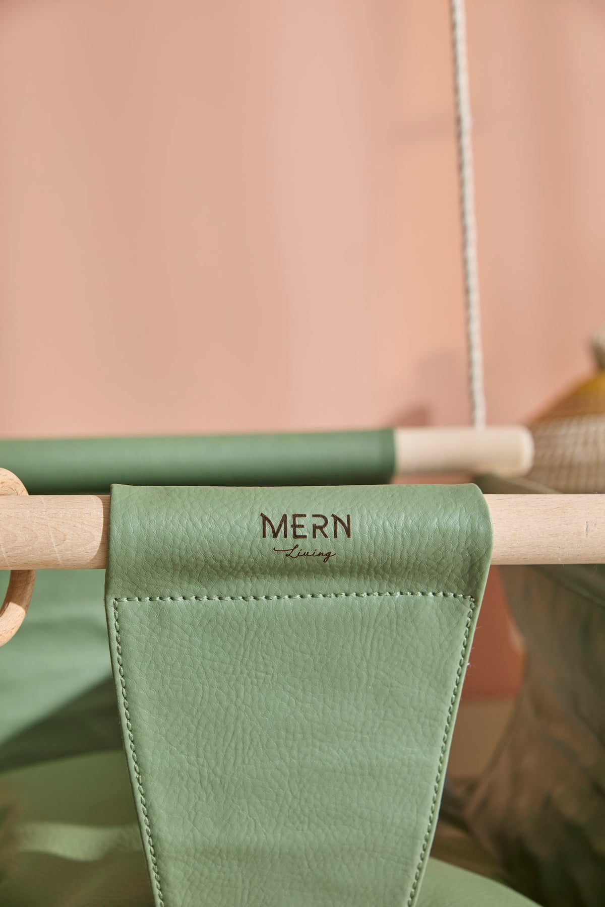 Leather Baby Swings - Mint