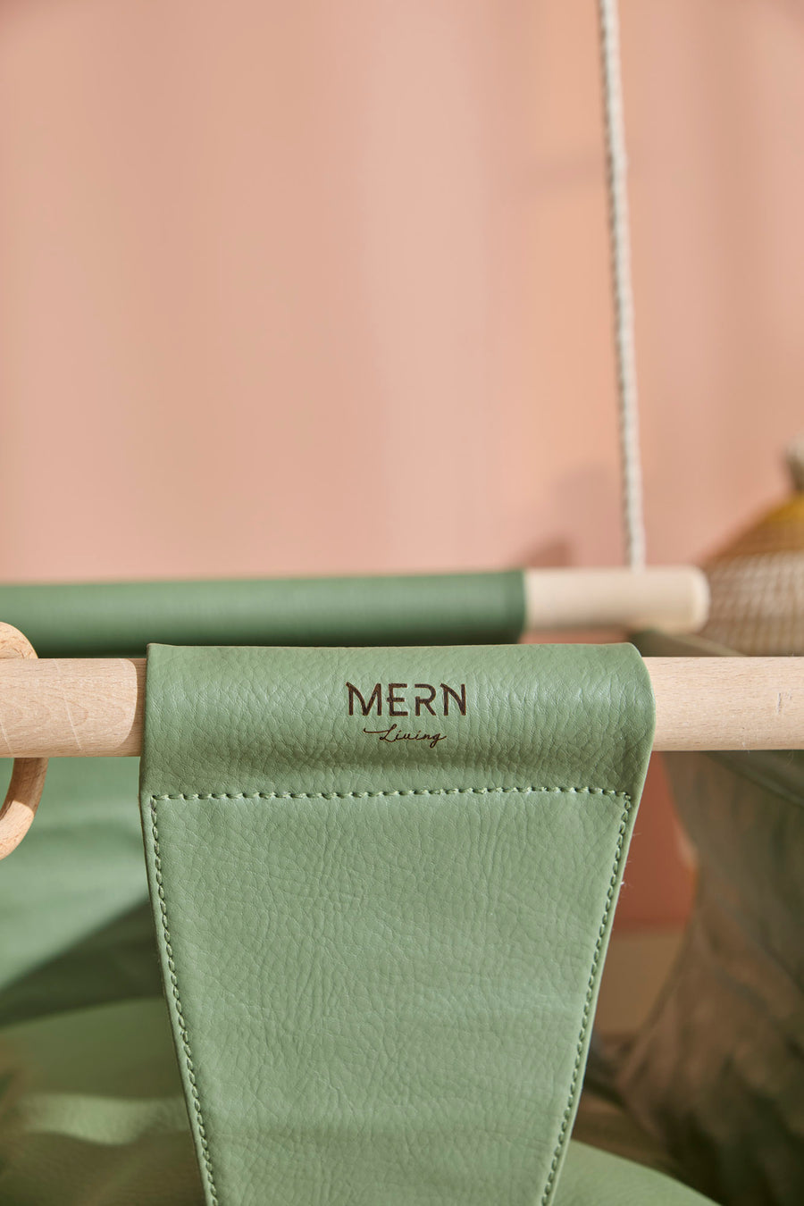 Leather Baby Swings - Mint