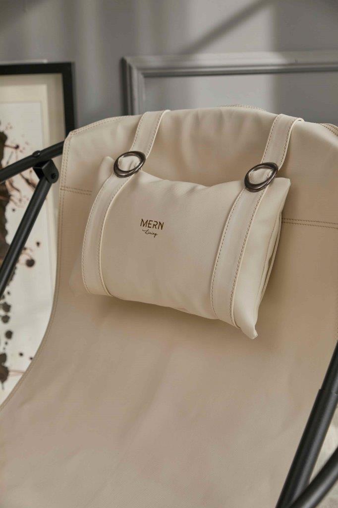Leather Folding Chair - Off White