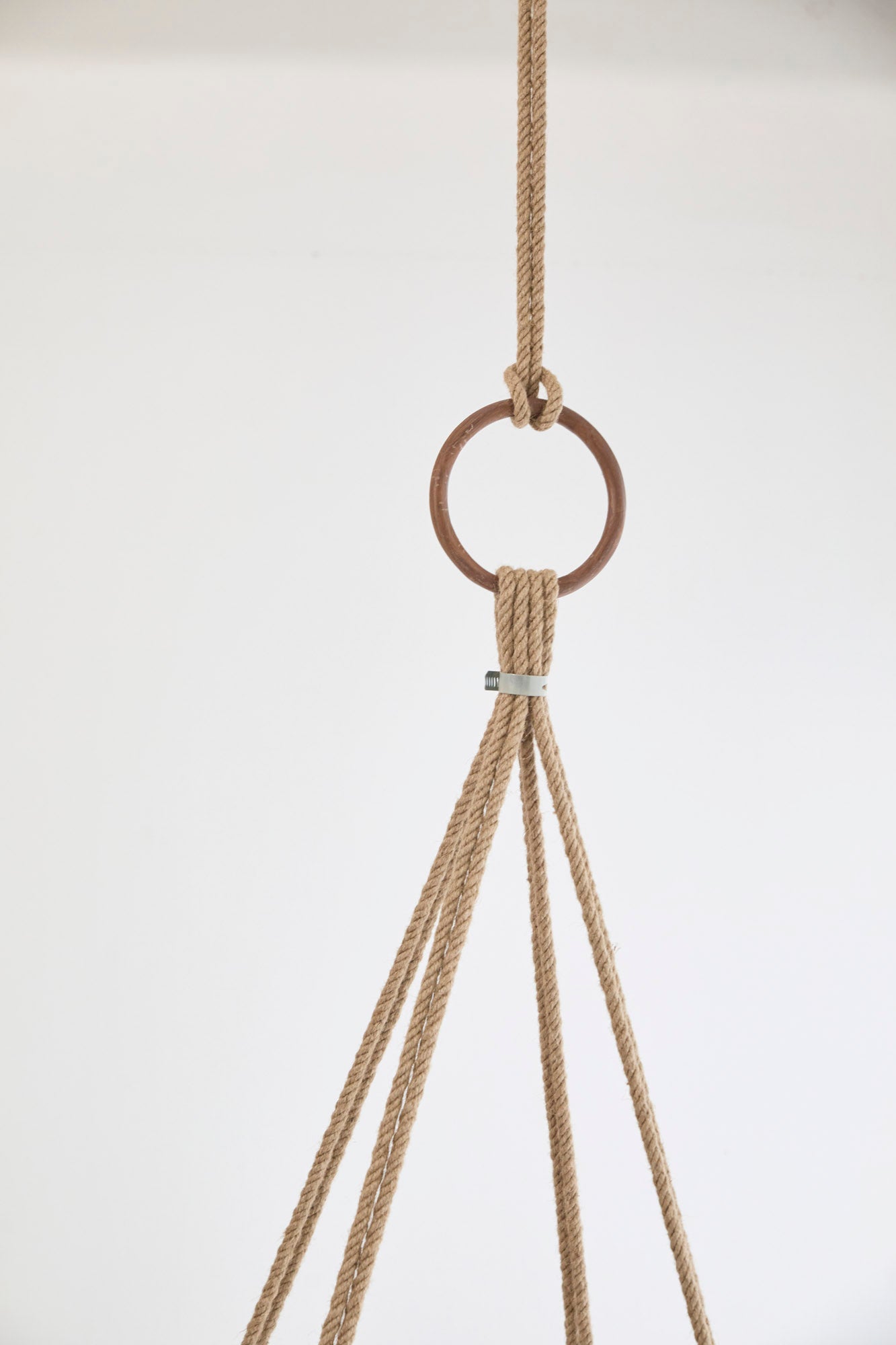 Silla colgante de cuero - Marrón