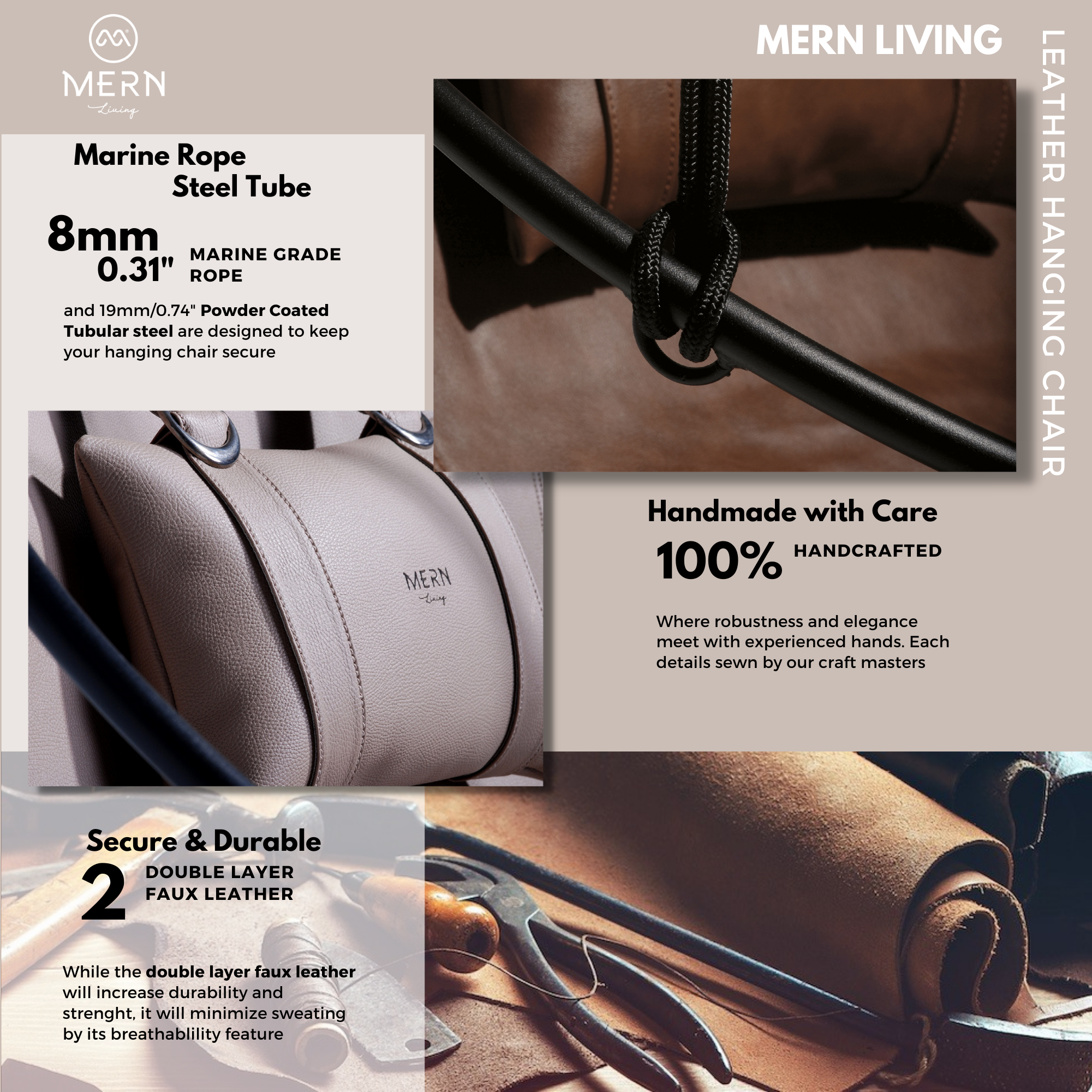 MernLiving leather hanging chair hammock swing indoor outdoor modern chair vegan leather scandinavian style hngesessel silla colgante hanging chair, hammock chair, swing chair, leather swing, hammock swing, egg chair, hanging egg chair, egg chair swing, garden egg chair, outdoor egg chair, leather hanging chair, hanging chair for bedroom, indoor hanging chair , patio egg chair, rattan hanging chair, indoor hammock chair