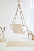 Load image into Gallery viewer, Teak Frame Canvas Hanging Chair - Twill Natural
