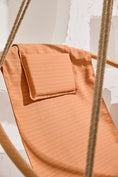 Load image into Gallery viewer, Teak Frame Canvas Hanging Chair - Bresse Rast Blue
