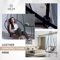 Load image into Gallery viewer, MernLiving leather hanging chair hammock swing indoor outdoor modern chair vegan leather scandinavian style hngesessel silla colgante hanging chair, hammock chair, swing chair, leather swing, hammock swing, egg chair, hanging egg chair, egg chair swing, garden egg chair, outdoor egg chair, leather hanging chair, hanging chair for bedroom, indoor hanging chair , patio egg chair, rattan hanging chair, indoor hammock chair
