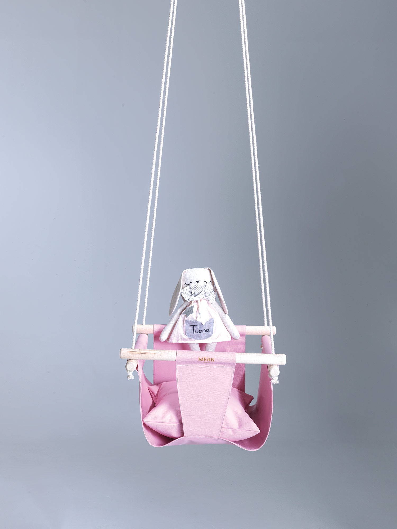 Pink and black baby swing discount